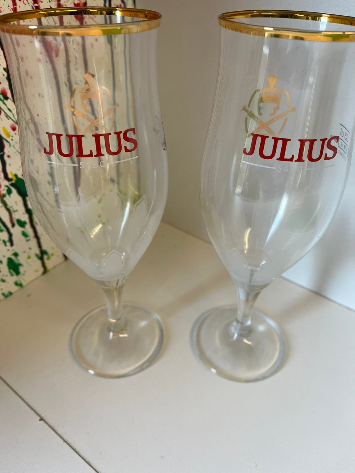 Julius bierglazen set van 2 glazen, Ophalen of Verzenden, Nieuw, Glas of Glazen, Overige merken