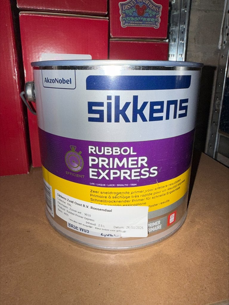sikkens express primer 9010 2,5L, Verzenden, Nieuw, Wit, Lak
