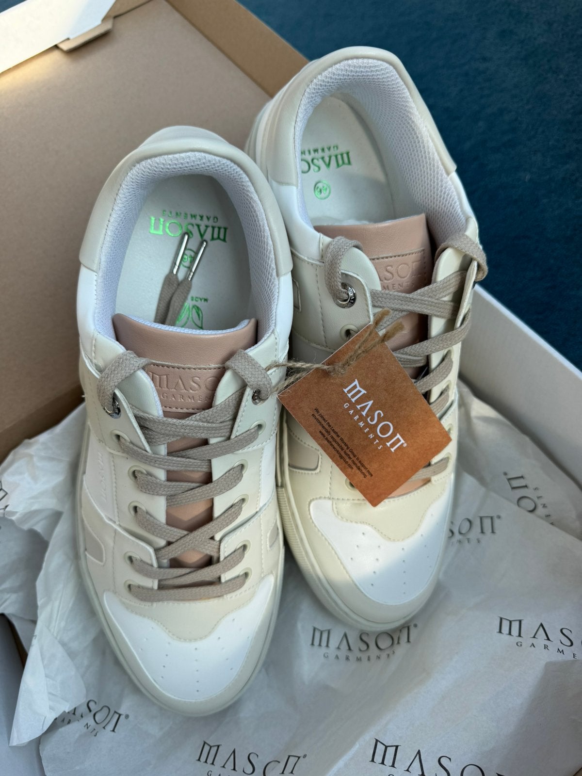 * NIEUW Mason Garments Sneaker EU46 Wit/Pink, Kleding | Heren, Verzenden, Wit, Nieuw, Sneakers of Gympen