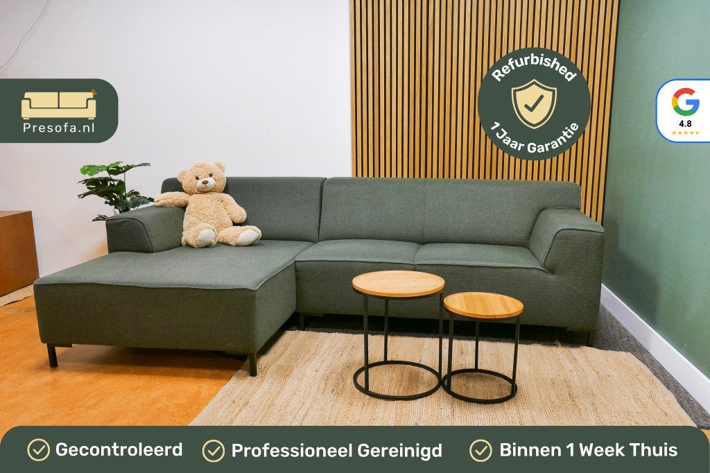 Bank met Chaise Longue Bosgroen [Refurbished]