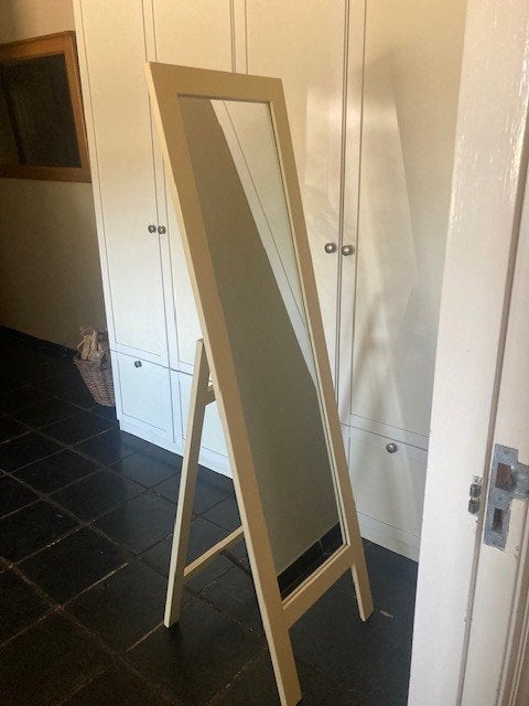 Staande witte spiegel, Ophalen, Minder dan 50 cm, Gebruikt, 150 tot 200 cm