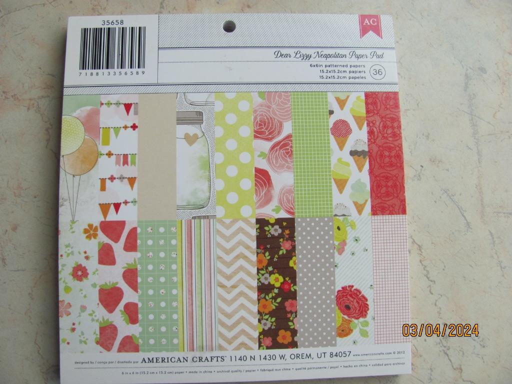 Nieuwstaat AMERICAN CRAFTS Dear Lizzy Neapolitan Paper Pad, Hobby en Vrije tijd, Kaarten | Zelf maken, Ophalen of Verzenden, Nieuw