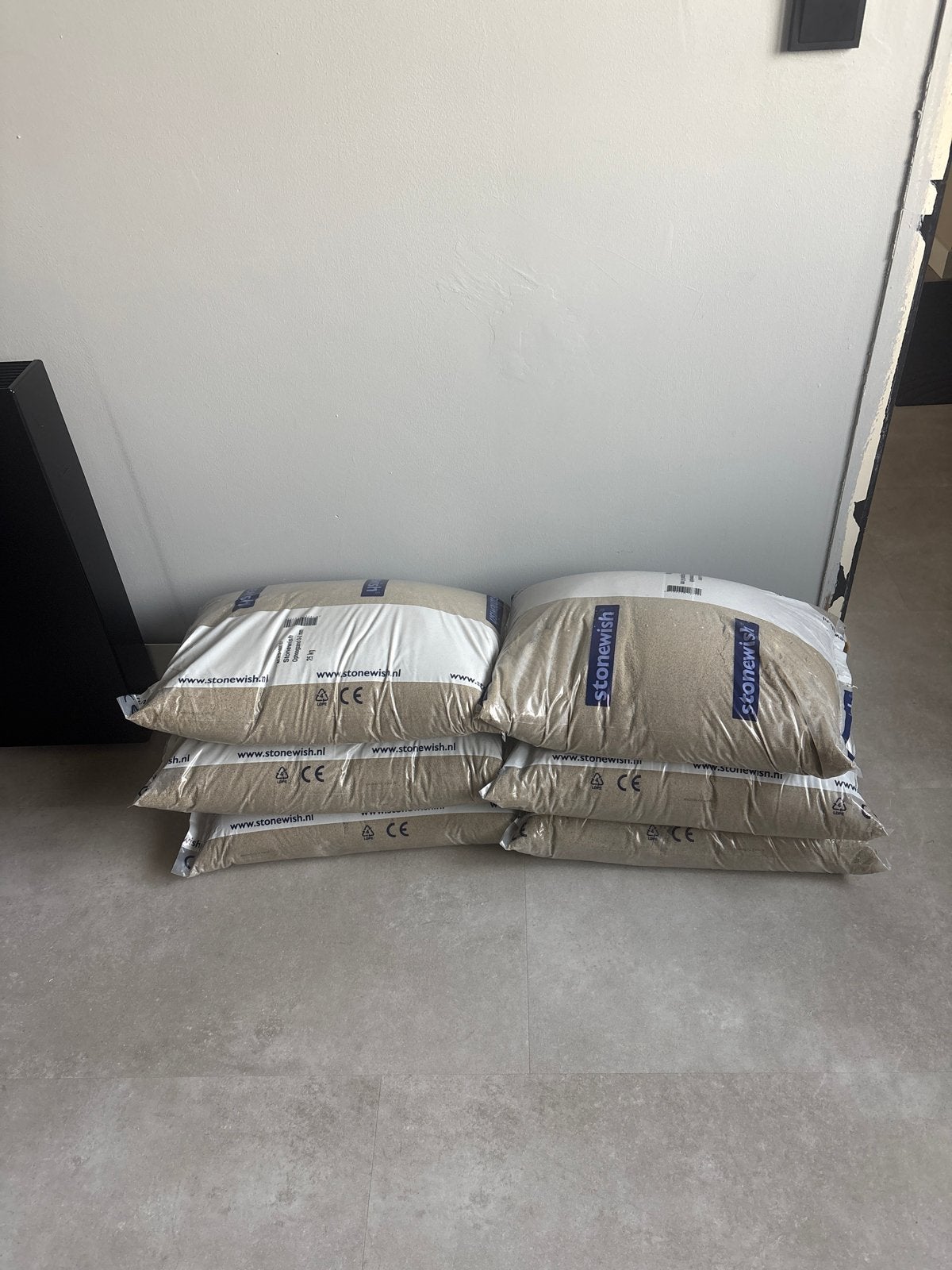 6 zakken ophoogzand van Stonewish, Tuin en Terras, Ophalen, Nieuw, Ophoogzand