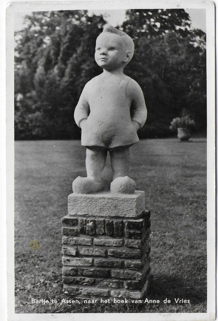 Assen Bartje Ansichtkaart uit 1956 (B5024 ), Ophalen of Verzenden, 1940 tot 1960, Gelopen, Drenthe