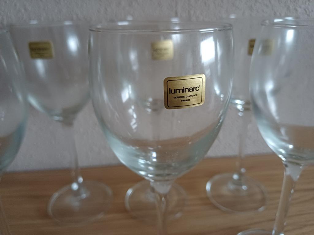 6 Luminarc wijnglazen nieuw, Ophalen, Glas of Glazen, Nieuw, Glas