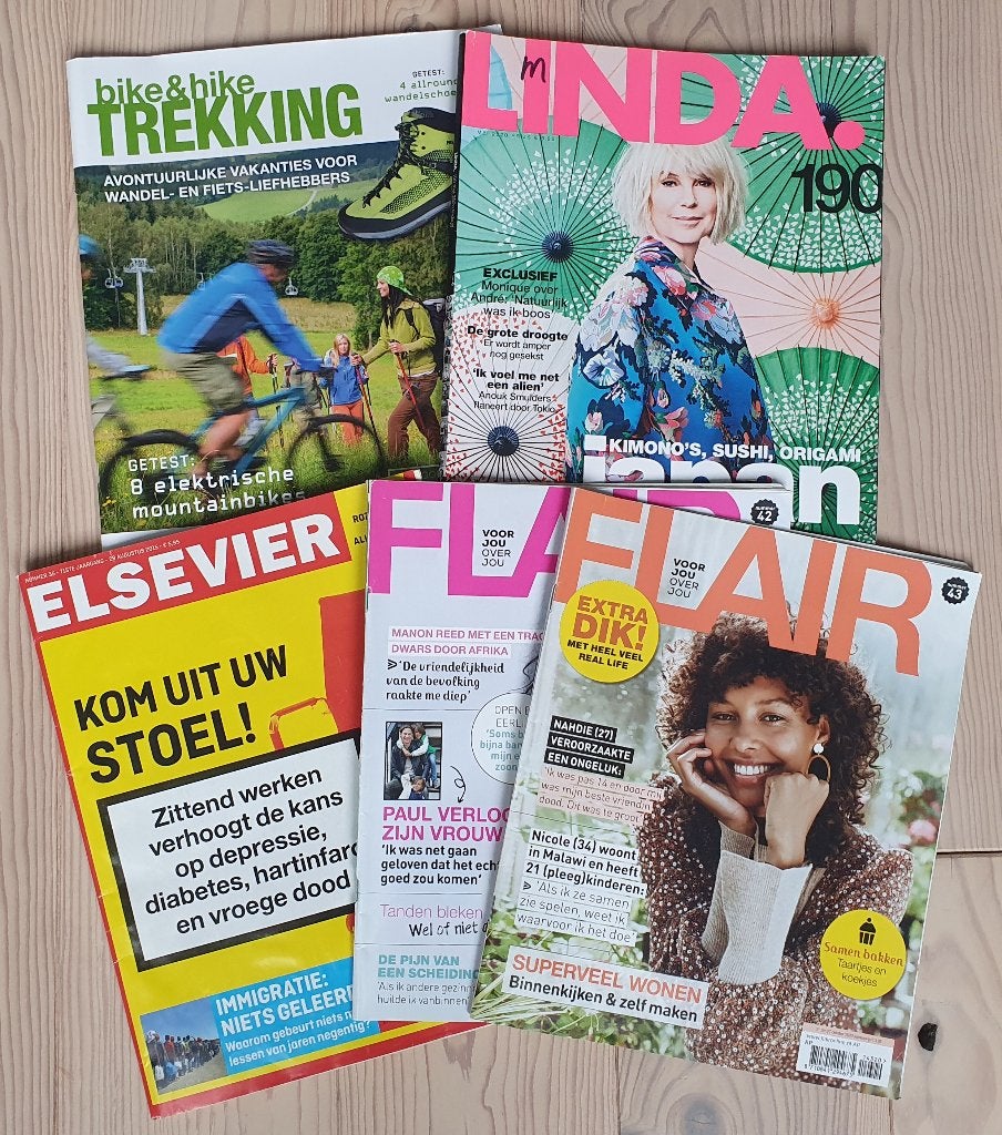 Leuk tijdschriftenpakket voor op vakantie voor hem en haar!, Boeken, Verzenden, Zo goed als nieuw, Overige typen