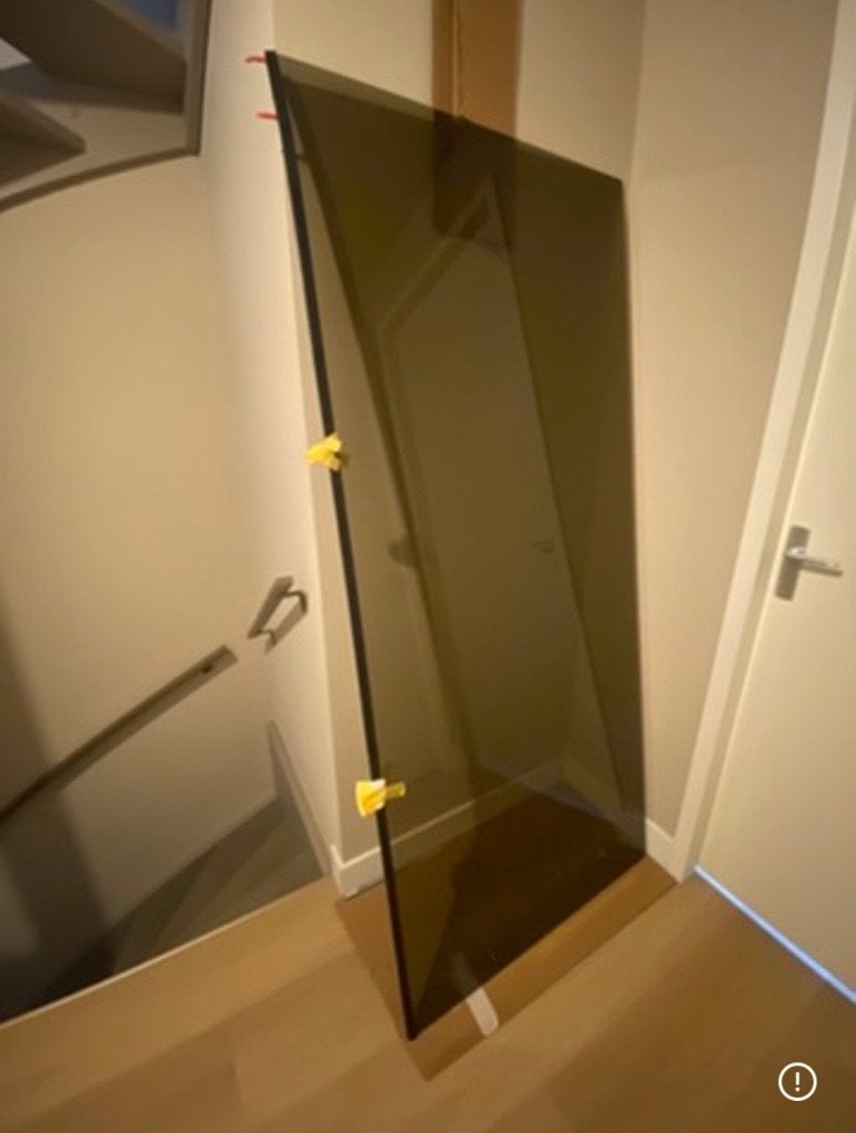 Glazen douchedeur Glasplaat SG Smart Line 90x200 champagne, Ophalen, Zo goed als nieuw, Glas, Douche
