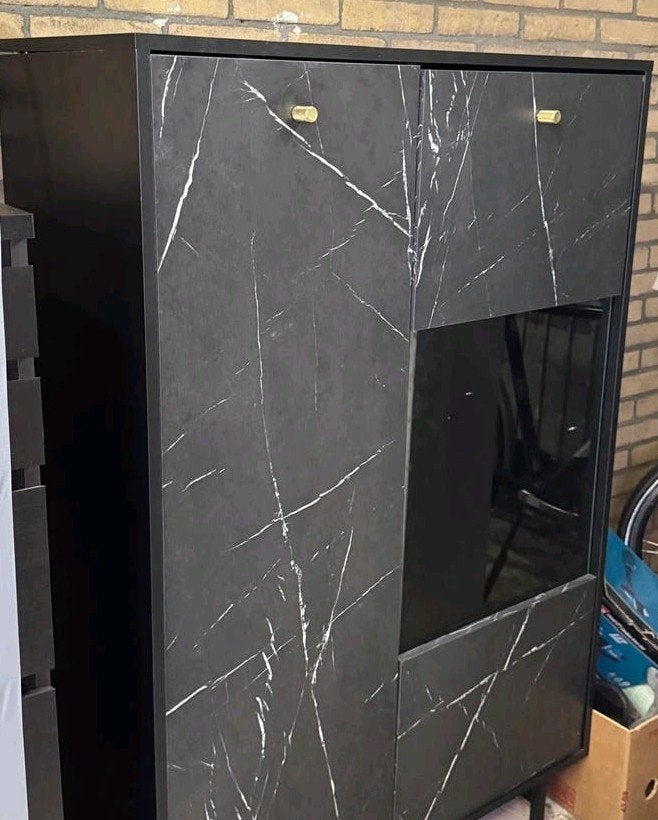 Moderne kast met marmerlook - 90x140 cm, Huis en Inrichting, Kasten | Overige, Ophalen, Zo goed als nieuw