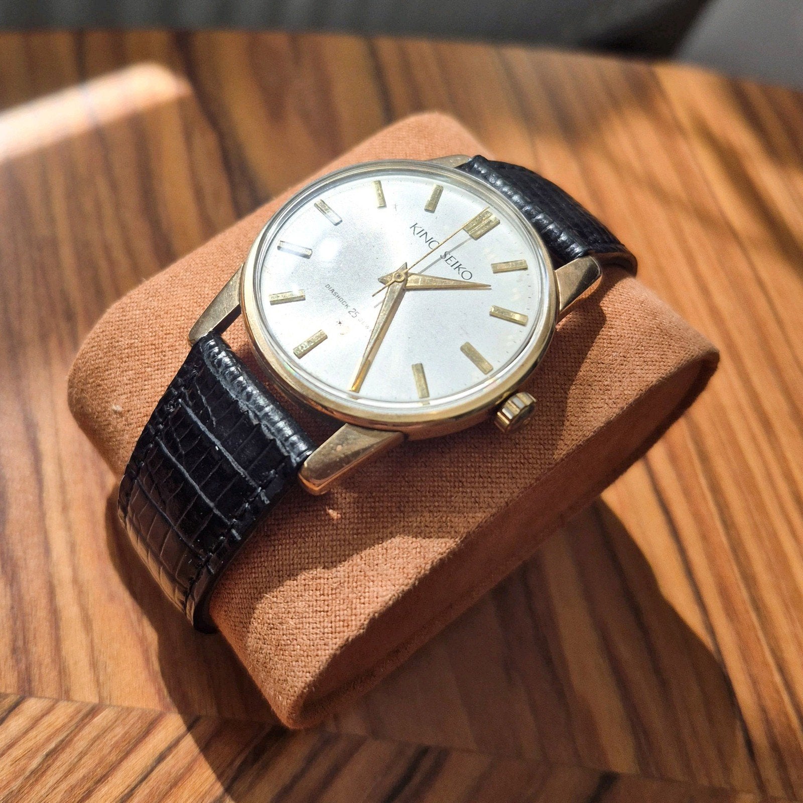 First King Seiko 1962 15034KS 14K Gold filled vintage, Seiko, Staal, Polshorloge, Verguld