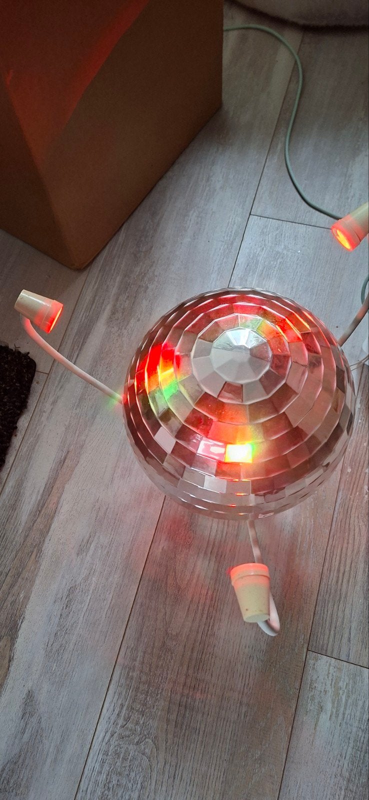 Draaiende discobal voor Oud & Nieuw feest, Ophalen, Zo goed als nieuw, Feestartikel, Overige
