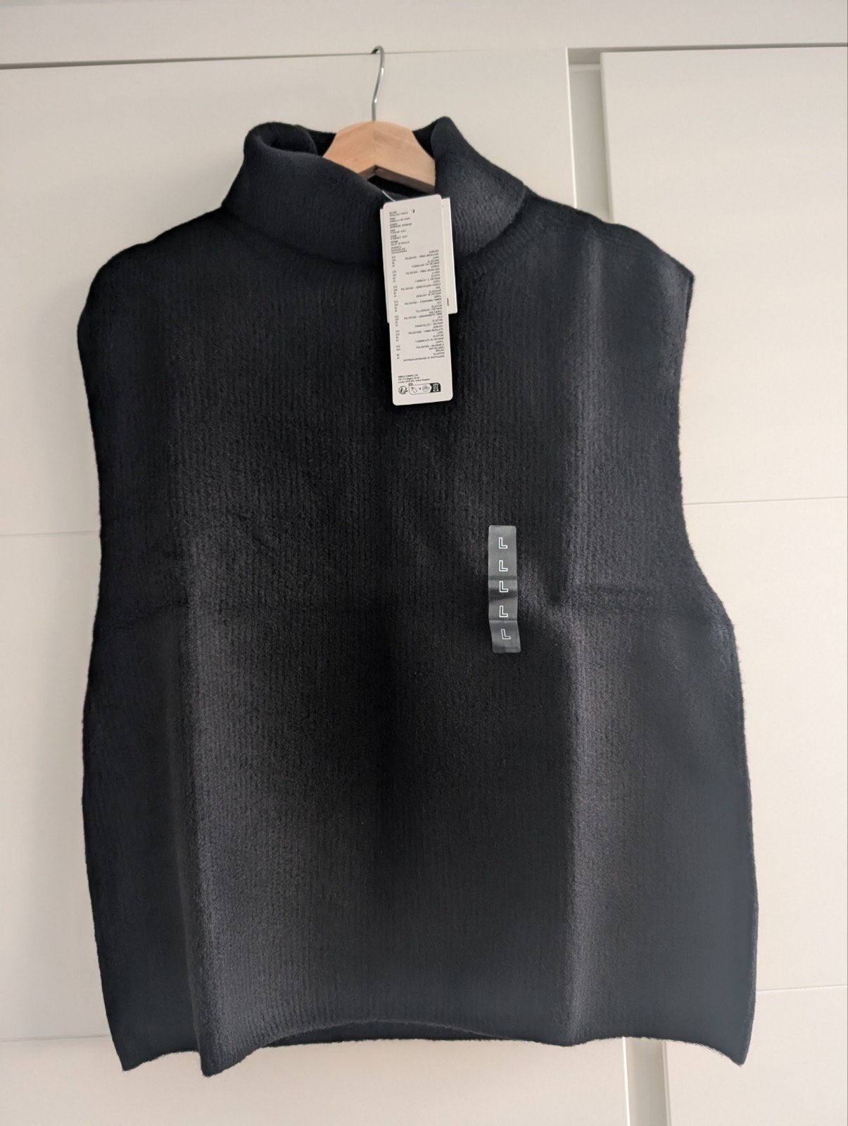 Uniqlo gebreid vest zwart maat L - nieuw met kaartjes, Zwart, Maat 42/44 (L), Nieuw, Ophalen of Verzenden