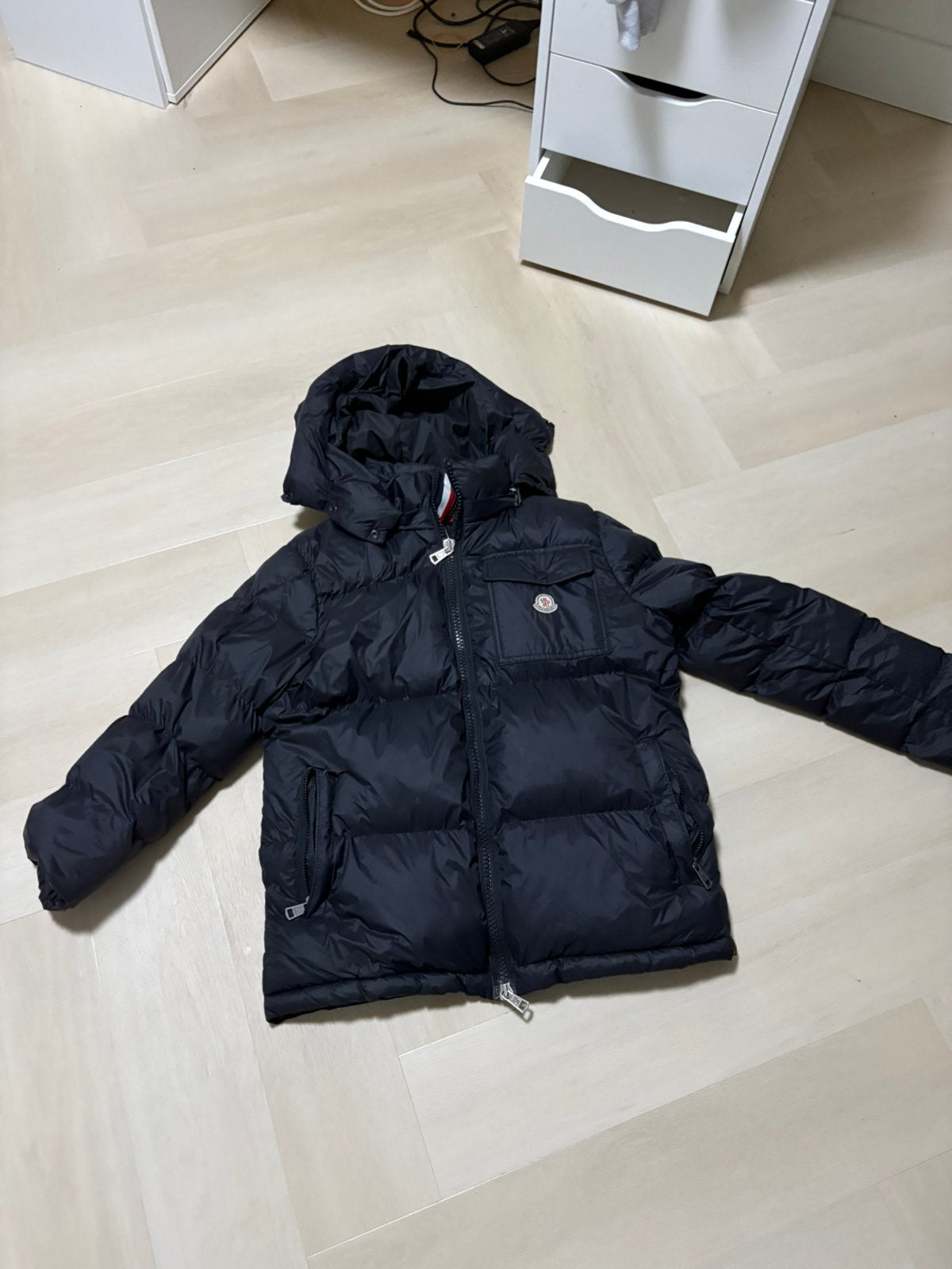 Moncler jas zwart, Kleding | Heren, Jassen | Winter, Ophalen of Verzenden, Zo goed als nieuw, Zwart