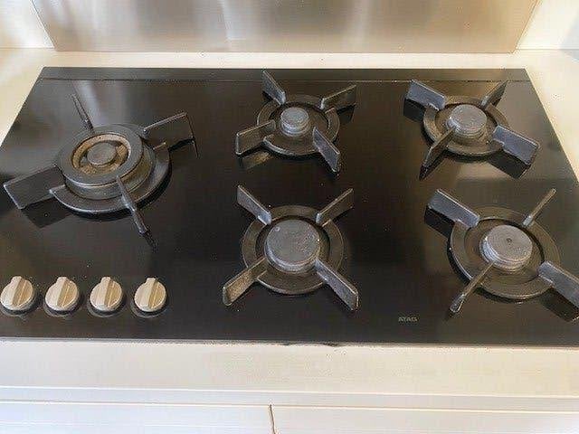 5-Pits gasfornuis, Ophalen, Gebruikt, Minder dan 85 cm, 60 cm of meer
