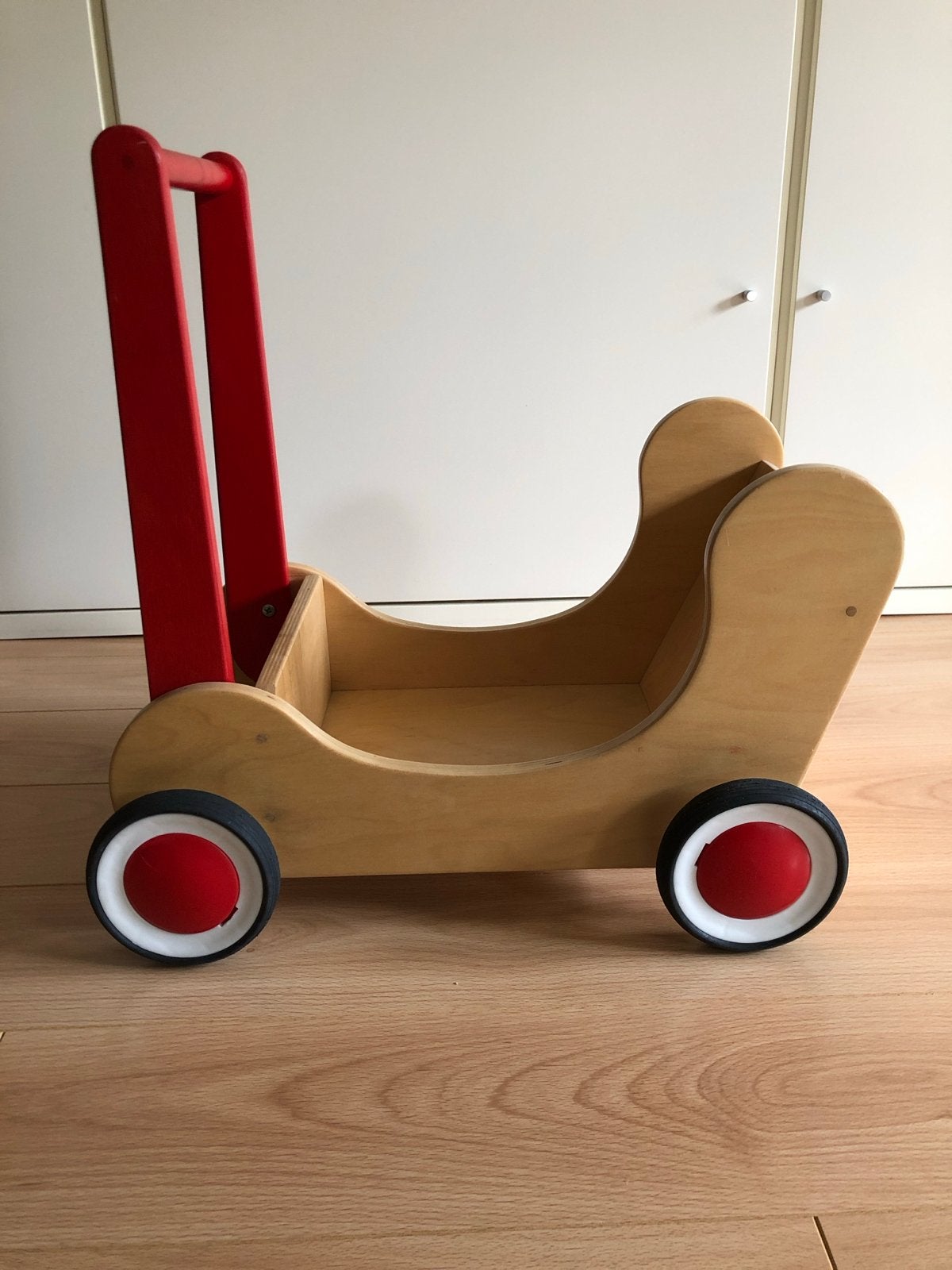 Houten loopwagen van Van Dijk Toys, Ophalen of Verzenden, Gebruikt, Overige typen, Met wieltjes