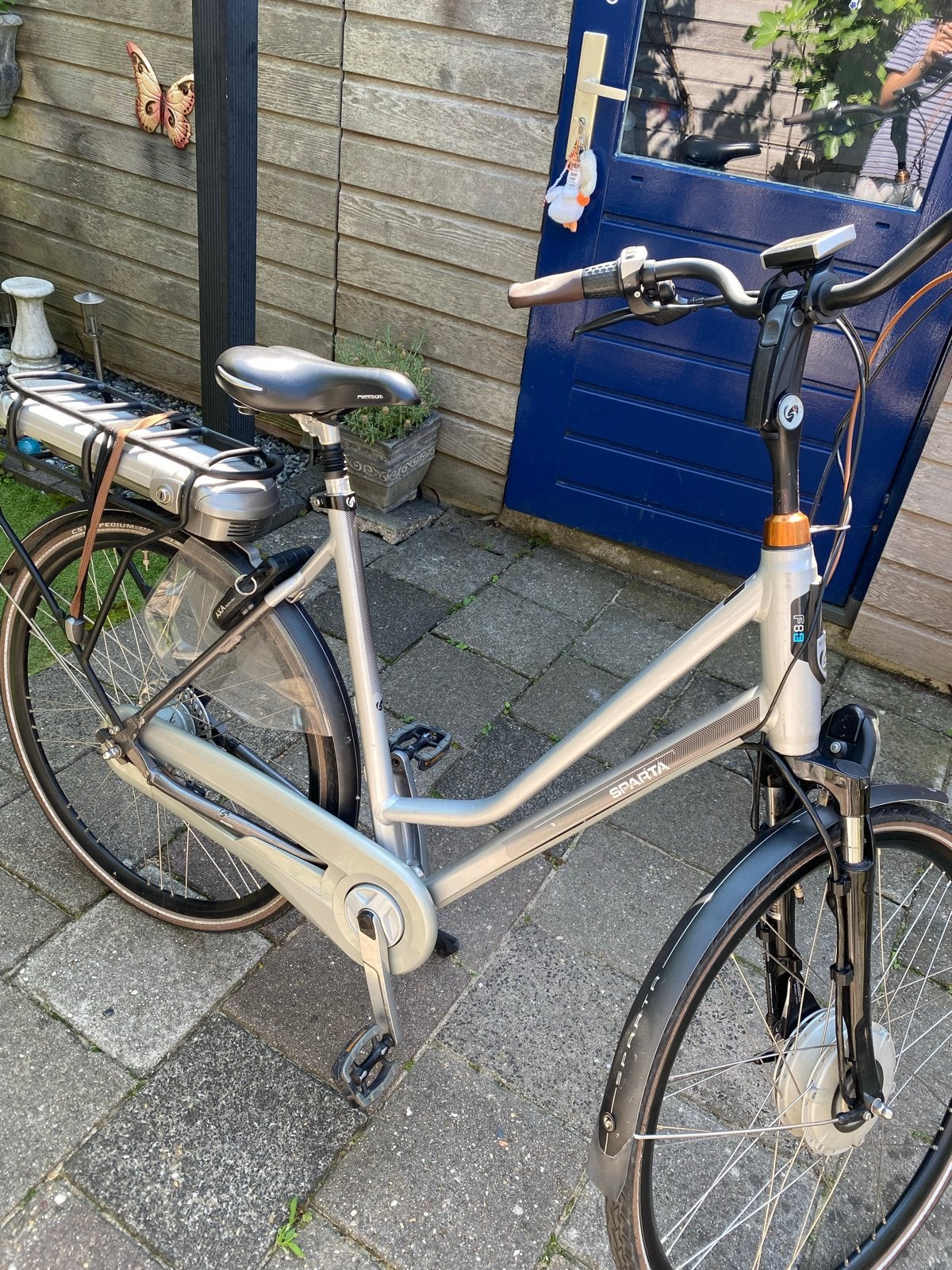 Licht grijze Sparta E-bike damesfiets, Fietsen en Brommers, Ophalen, Sparta, Zo goed als nieuw, 51 tot 55 cm