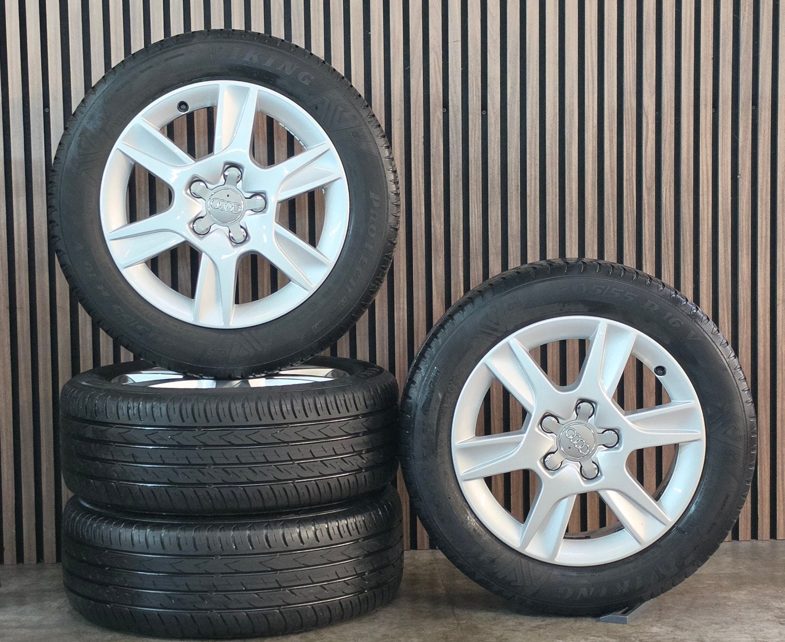 Nette 16" Orig.AUDI A3 velgen+Banden 5x112 Golf Caddy, Audi, Gebruikt, 16 inch, Banden en Velgen