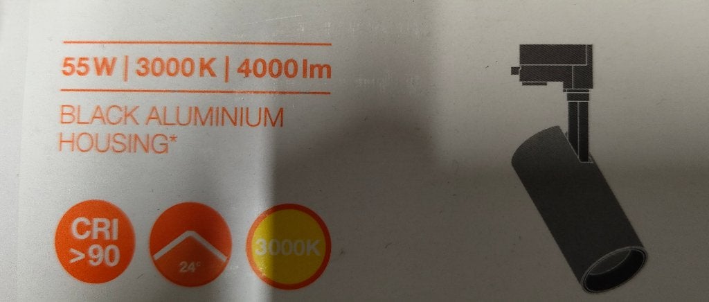 Ledvance TRACKLIGHT SPOT D95 55W 3000 K Black, Huis en Inrichting, Lampen | Spots, Ophalen, Inclusief lichtbron, Prikspot, Nieuw