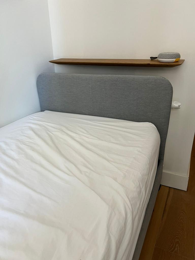 Ikea bed and Emma mattress - like new, Ophalen of Verzenden, Zo goed als nieuw, Eenpersoons, Hout