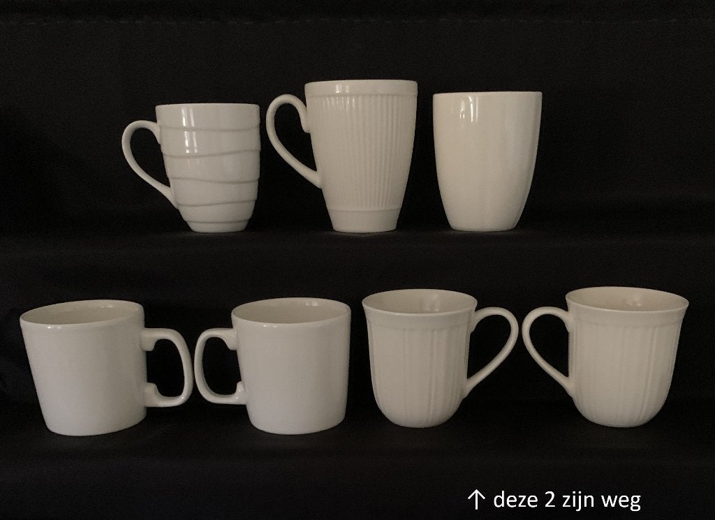 mokken, mokjes 2× Boch, Wedgwood Jamie Oliver, Sphinx-Regout, Huis en Inrichting, Keuken | Servies, Ophalen of Verzenden, Zo goed als nieuw