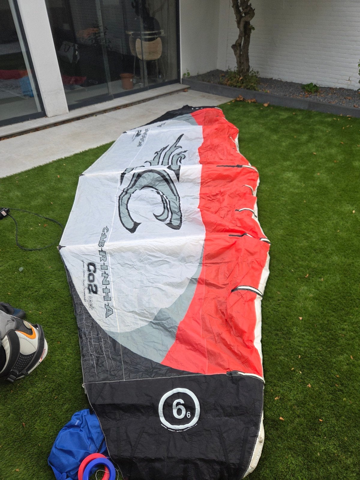 Cabrinha CO2 Dart 6.6m² Kite - Gebruikt, Gebruikt, Geen board, Ophalen of Verzenden, 6 m²