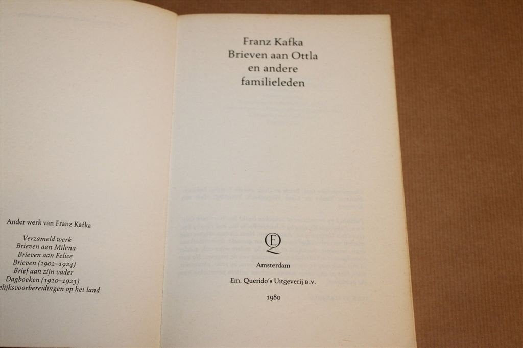 Brieven aan Ottla — Franz Kafka, Querido 1980, Ophalen of Verzenden, Gelezen