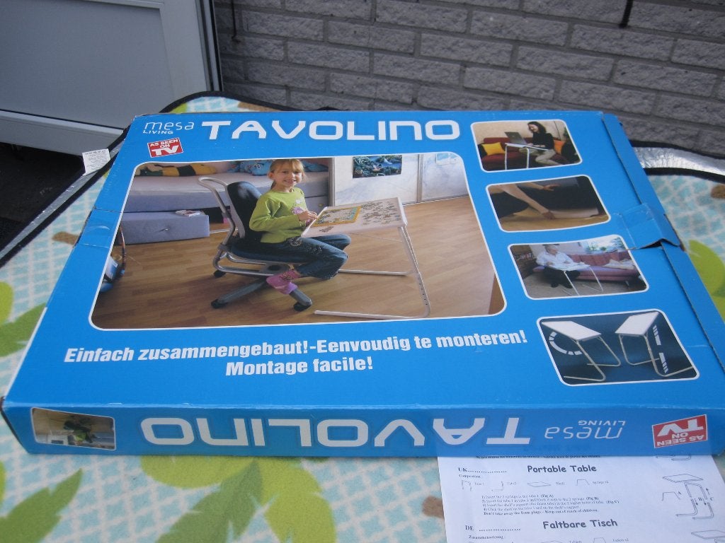 Bijzet tafeltje wit nieuw in doos, Huis en Inrichting, Tafels | Bijzettafels, Rond, Nieuw, Ophalen, 45 tot 60 cm