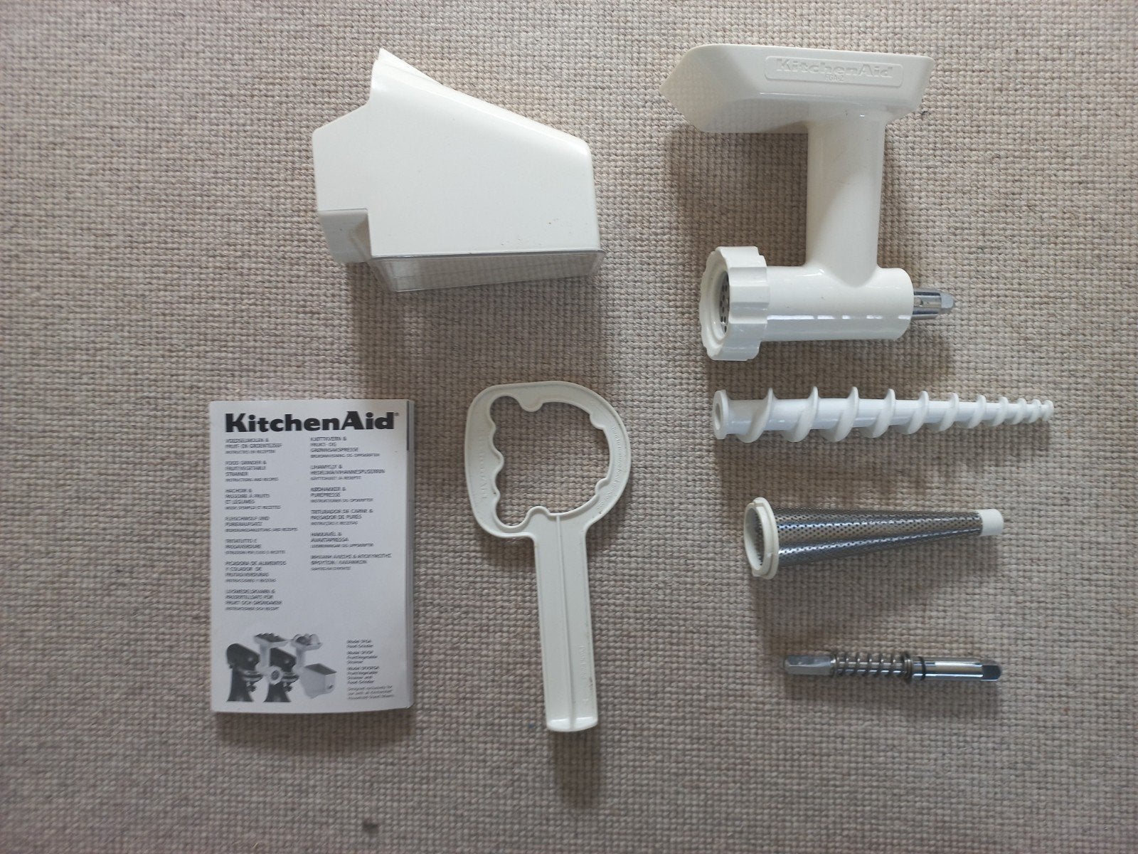 KitchenAid set met vleesmolen en fruit- en groentezeef, Ophalen of Verzenden, Gebruikt