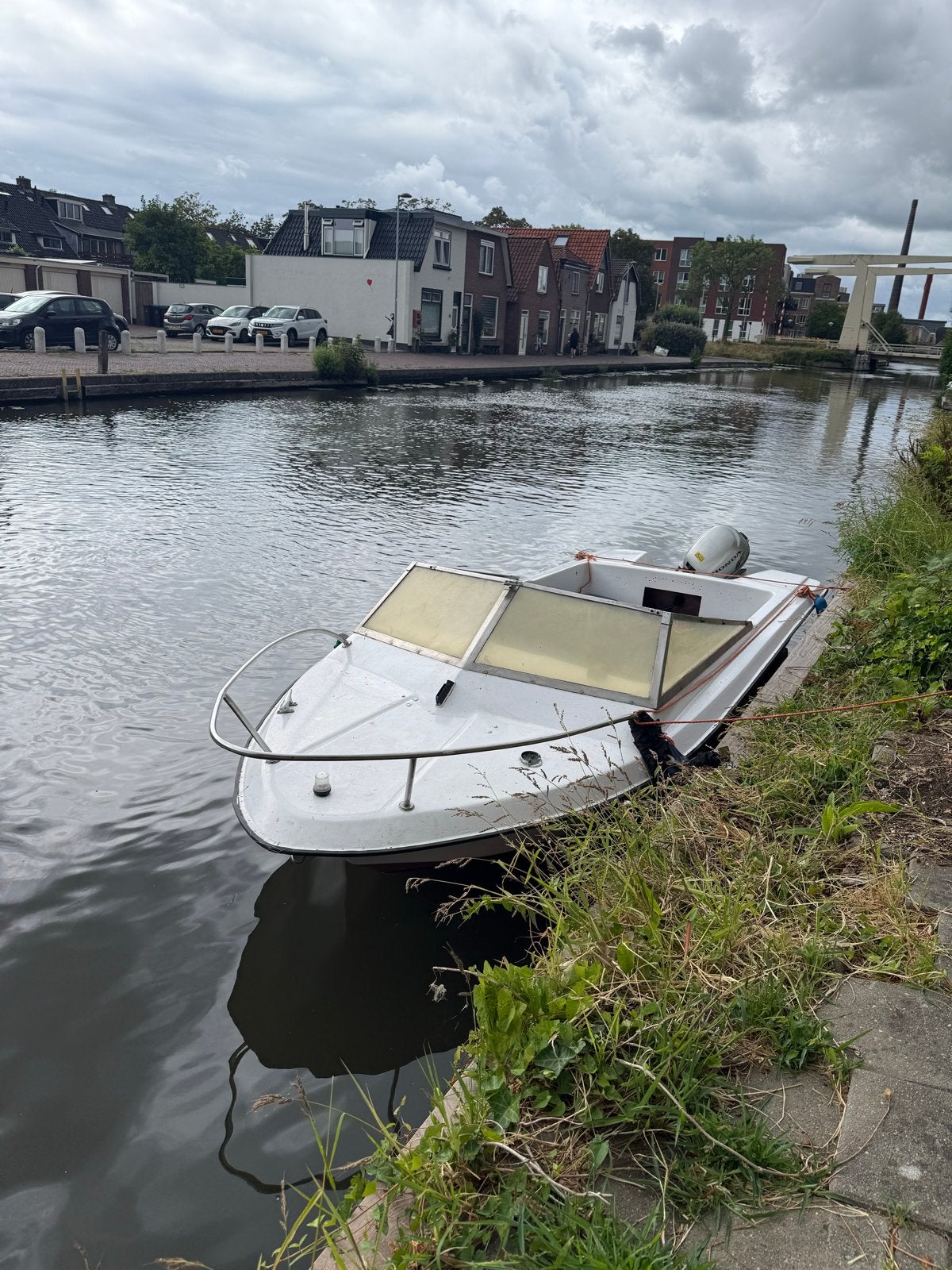 Boot met Honda 8 pk 4-takt + trailer en dekje – Vaarklaar, Watersport en Boten, Speedboten, Ophalen, Overige merken, Gebruikt