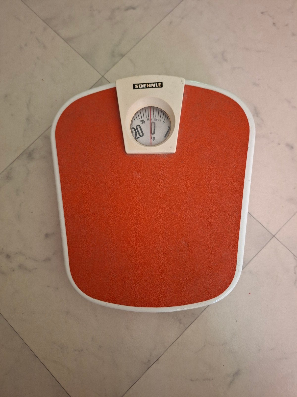 Soehnle Personenweegschaal - Vintage Oranje, Ophalen, Gebruikt, Analoog, 100 kg of meer