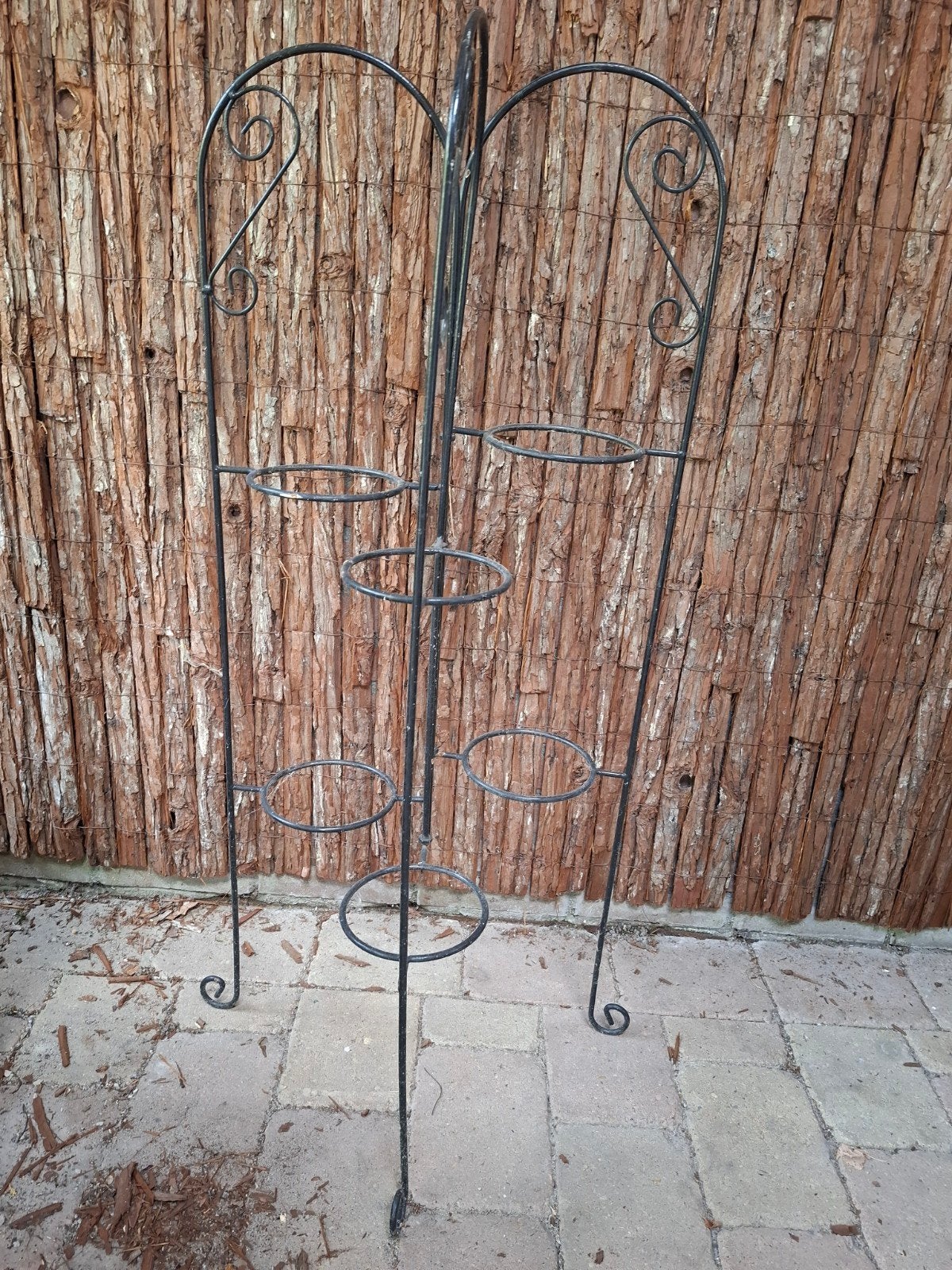 Diverse metalen tuindecoratie en plantenstandaards, Tuin en Terras, Ophalen, Gebruikt