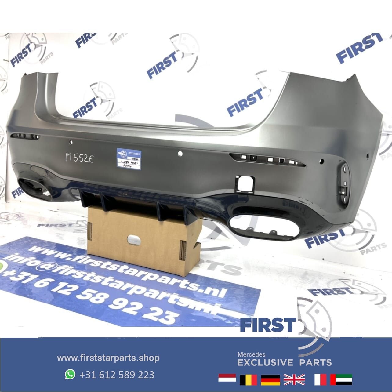 W177 A KLASSE 2022 A45 S AMG ACHTERBUMPER MAT GRIJS Originee, Auto-onderdelen, Carrosserie en Plaatwerk, Gebruikt, -, Ophalen of Verzenden