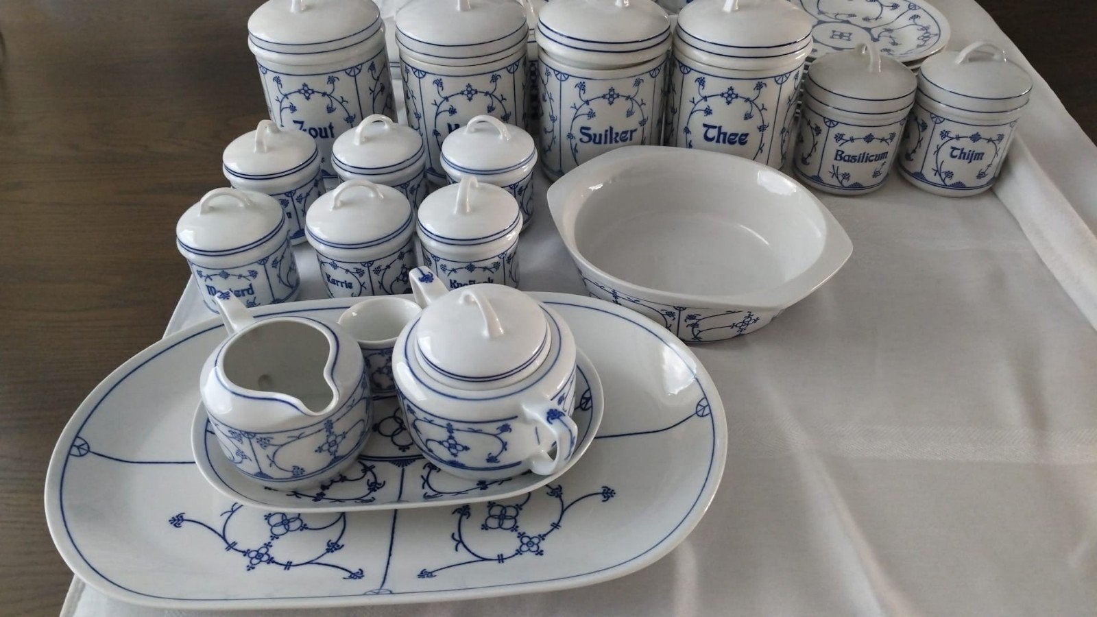 Blau saks servies en kruidenpotjes, Ophalen, Gebruikt, Overige merken, Overige stijlen