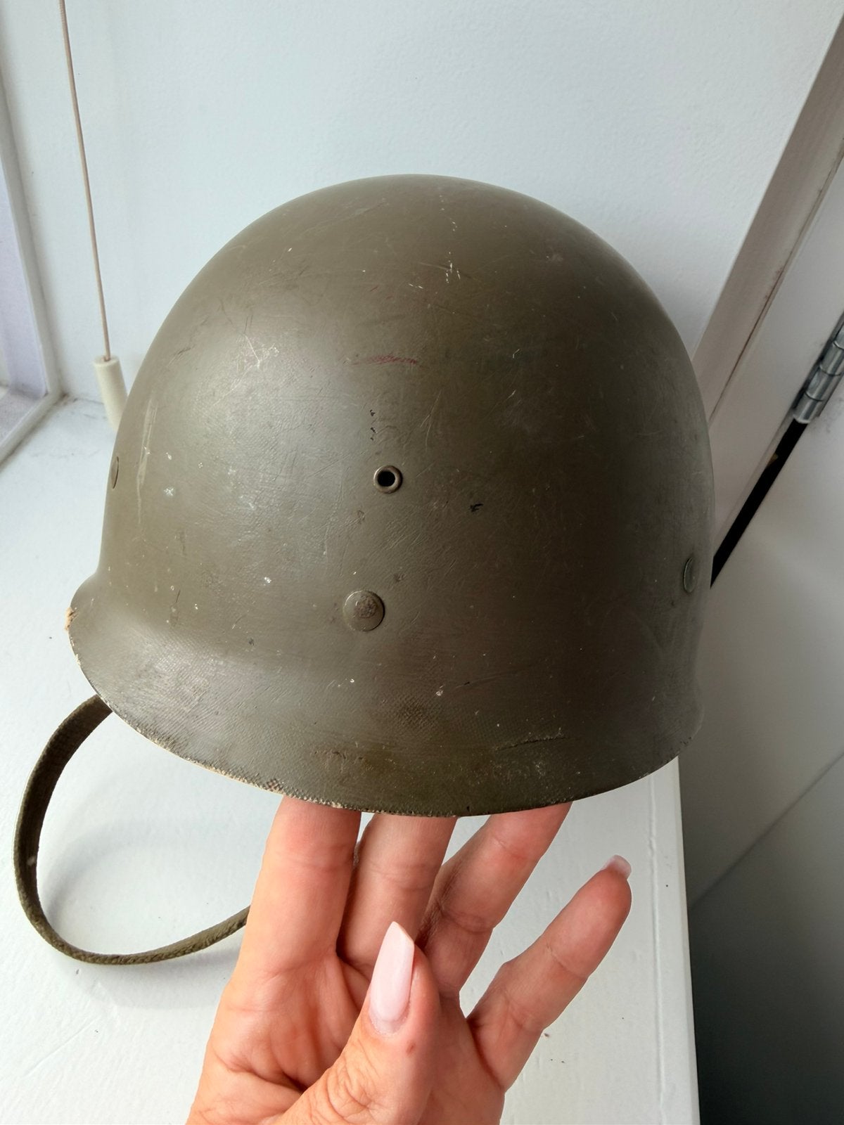 Helm militair originele Nederlandse M53 troepenhelm, Verzamelen, Militaria | Tweede Wereldoorlog, Ophalen, Nederland, Helm of Baret