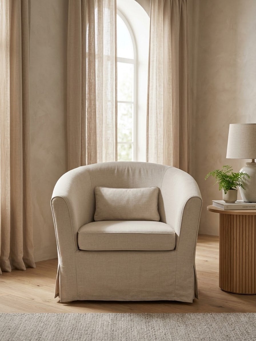 IKEA TULLSTA Fauteuil Lofallet beige - Zo goed als nieuw, Ophalen, Zo goed als nieuw, Stof
