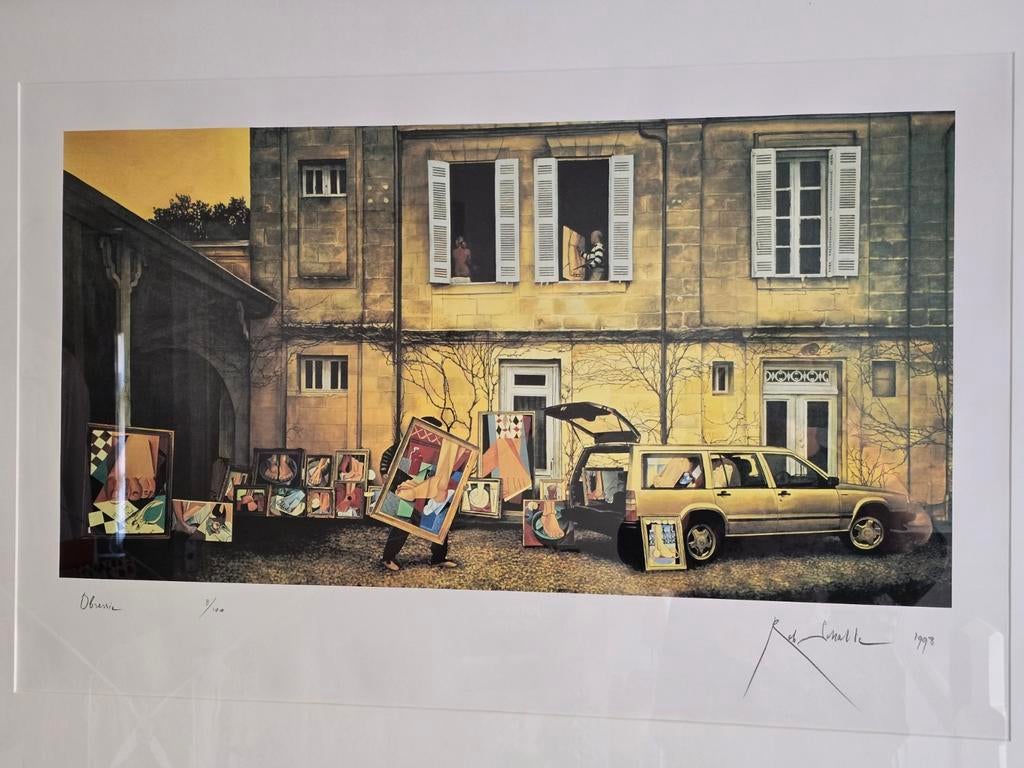 Rob Scholte Obsessie, in lijst, 116 x 85 cm, Volvo, Ophalen