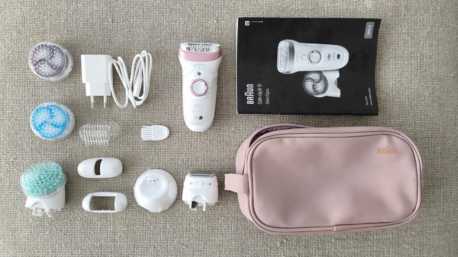 Braun Silk-épil 9 SkinSpa Epilator - Complete Set, Ophalen of Verzenden, Zo goed als nieuw, Scheren en Epileren