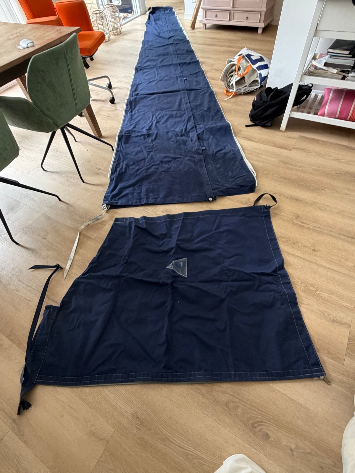 Blauwe zeilhuik voor grootzeil - Gebruikt, 30 tot 60 m², 6 meter of meer, Ophalen of Verzenden, Zo goed als nieuw