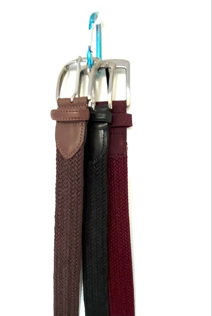 3 Nieuwe Stretch Riemen - Bruin, Zwart, Bordeauxrood, Overige kleuren, Nieuw, Heupriem, Ophalen of Verzenden