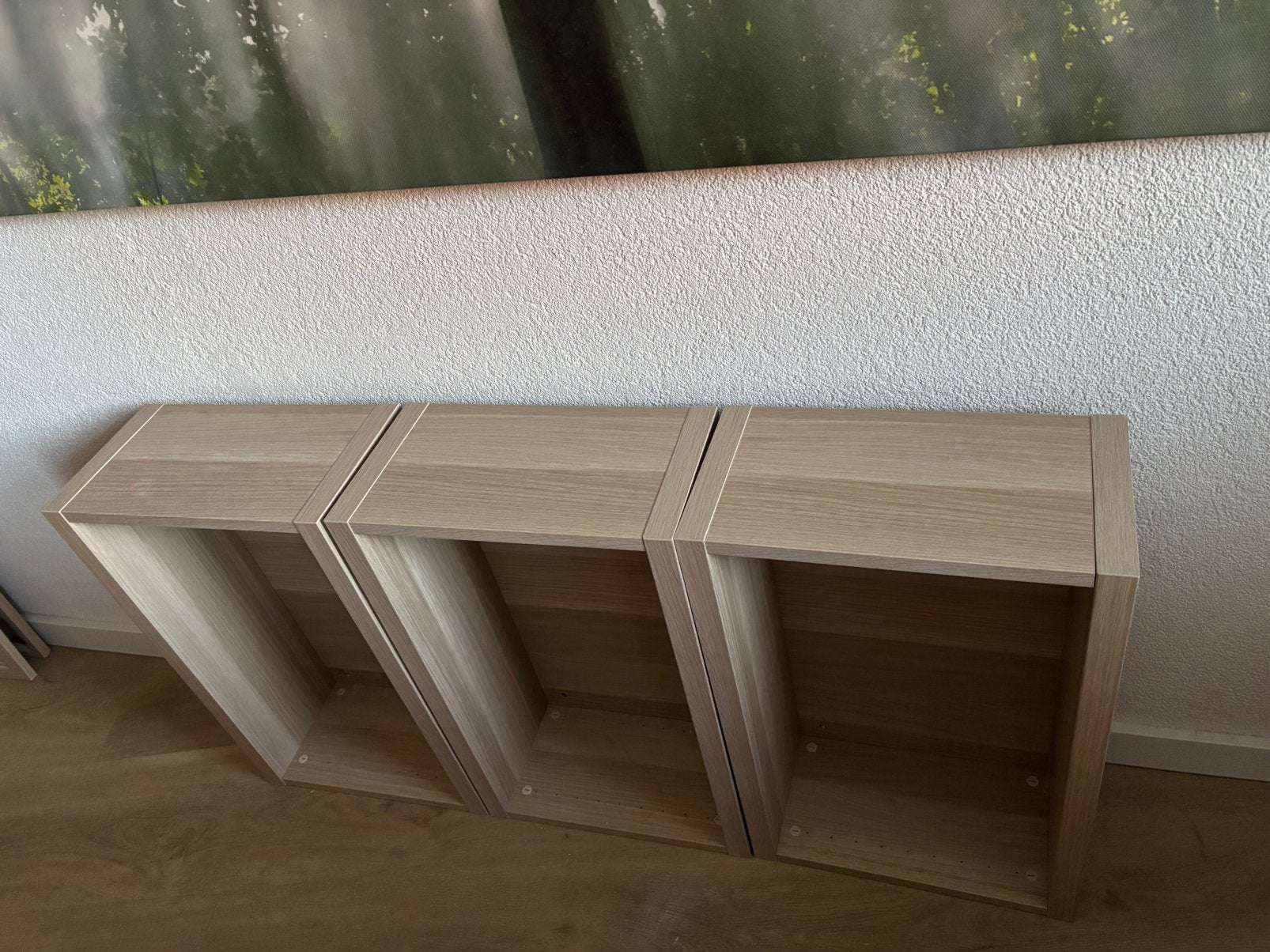 3x IKEA Besta basiselementen wit eiken gelazuurd, Huis en Inrichting, Kasten | Overige, Ophalen, Zo goed als nieuw