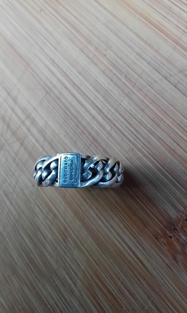 Buddha to Buddha Chain Small Ring - Zilver, 19 tot 20, Ophalen of Verzenden, Zo goed als nieuw, Dame of Heer