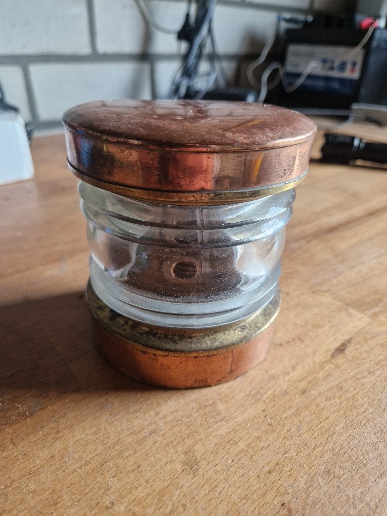 scheepslamp, Ophalen, Vintage, Gebruikt, Goud