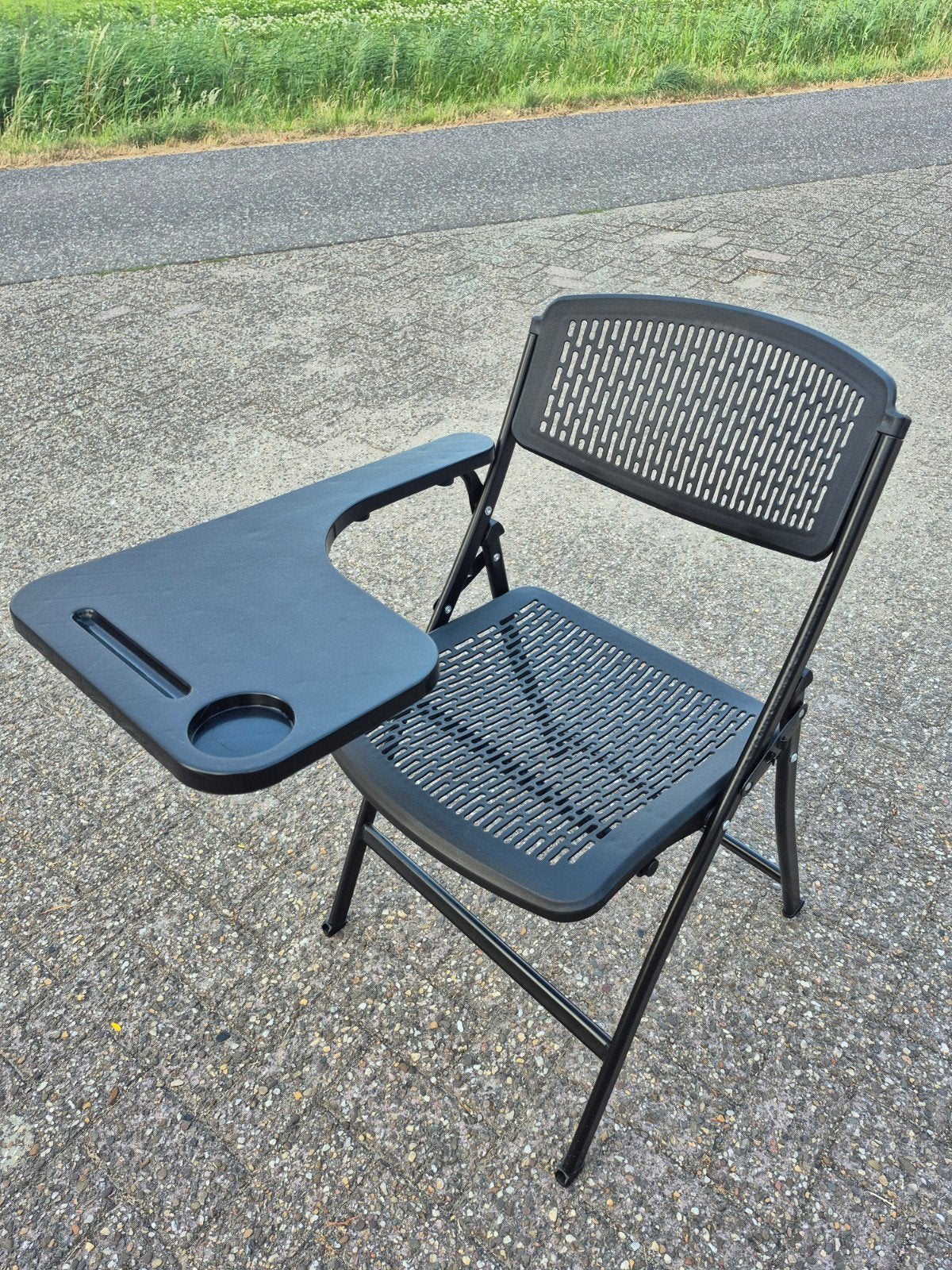 *NIEUW * stoel met tafeltje - Handig en Compact, Gebruikt, Zwart, Ophalen of Verzenden, Modern, Praktisch