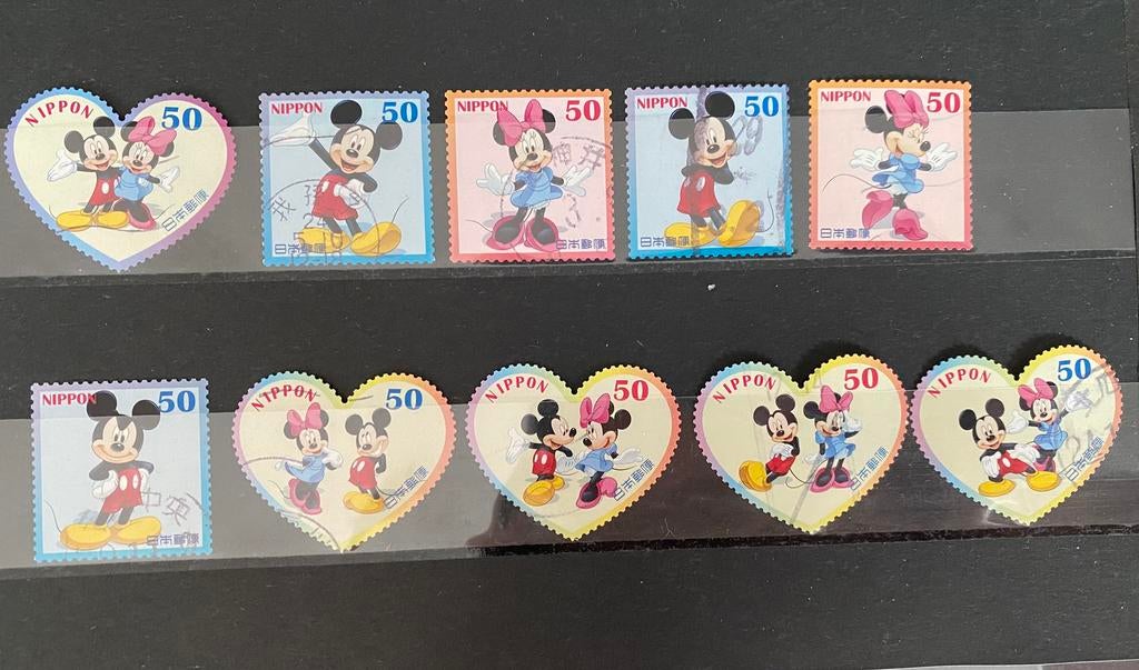 Japan Disney met mickey, minny, donald en pluto 20 zegels, Postzegels en Munten, Postzegels | Volle albums en Verzamelingen, Ophalen of Verzenden