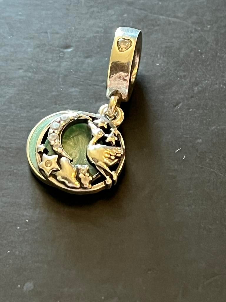Pandora geboorte bedel., Ophalen of Verzenden, Zo goed als nieuw, Zilver, Pandora