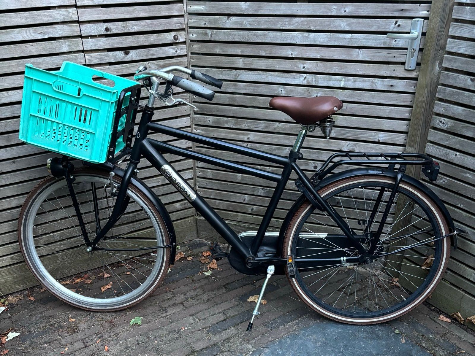 Popal jongensfiets 26 inch met voordrager en krat, Terugtraprem, Gebruikt, Minder dan 49 cm, Ophalen