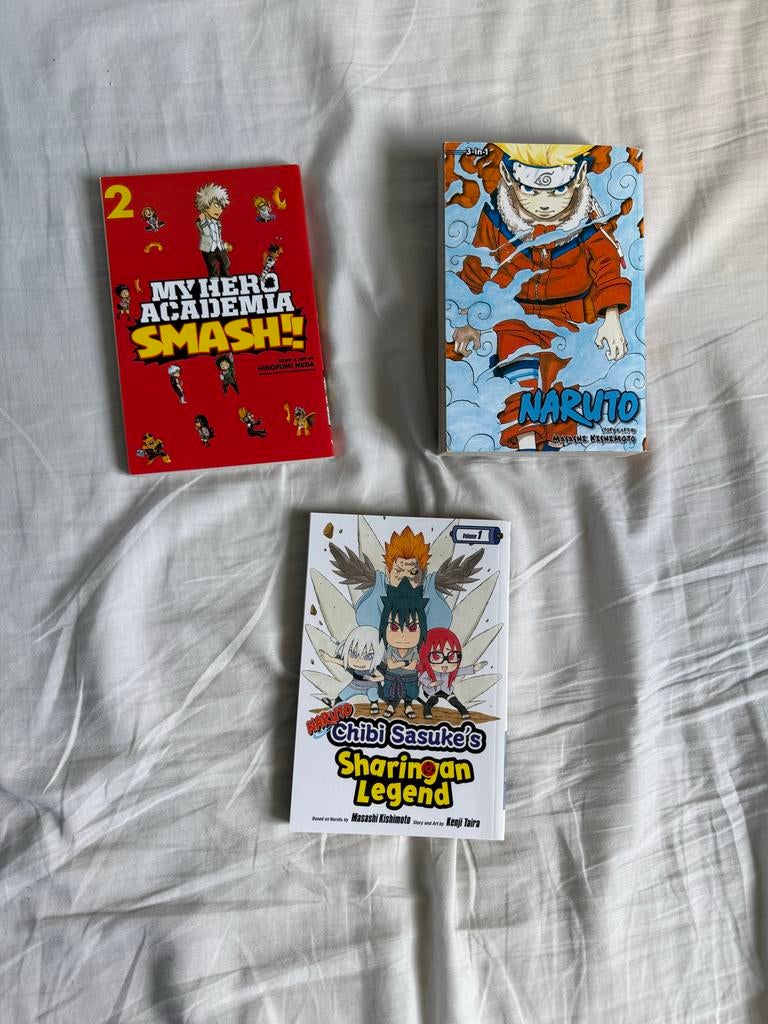 Manga bundel: My Hero Academia, Naruto, Chibi Sasuke, Boeken, Meerdere stripboeken, Ophalen of Verzenden, Zo goed als nieuw