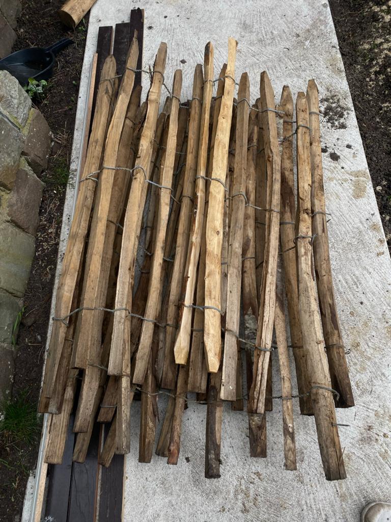 Rest schapenhek kastanjehout, Ophalen, Minder dan 3 meter, Hout, 1 tot 2 meter