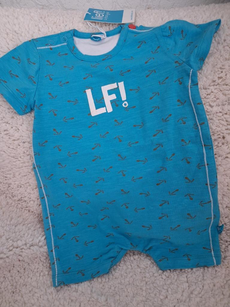 Lief! Boxpakje Maat 68 - Blauw/groen  met Ankers, Kinderen en Baby's, Babykleding | Maat 68, Jongetje of Meisje, Ophalen of Verzenden