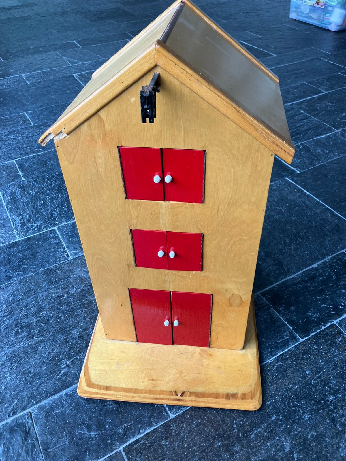 Houten pakhuis (28x34x60cm) moet wat opgeknapt worden, Ophalen of Verzenden, Gebruikt