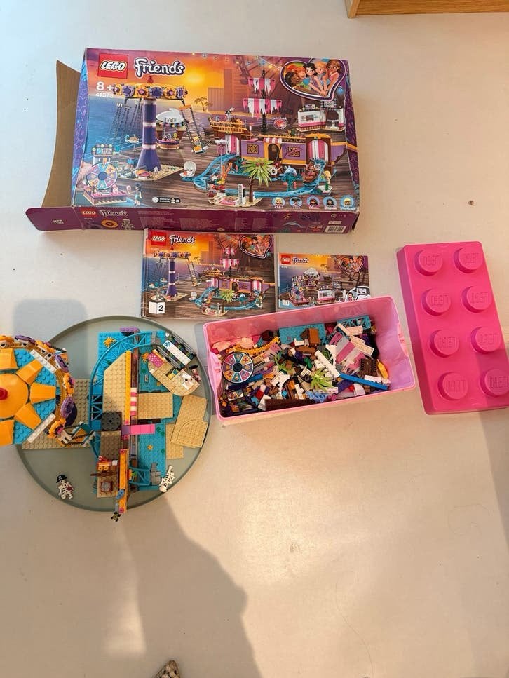 Lego Friends Heartlake City Achtbaan (41375) - 98% compleet, Gebruikt, Lego, Friends, Ophalen of Verzenden